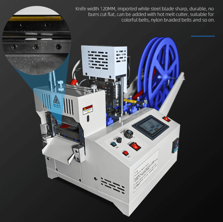 Automatic cutting machine with 120mm white steel blade