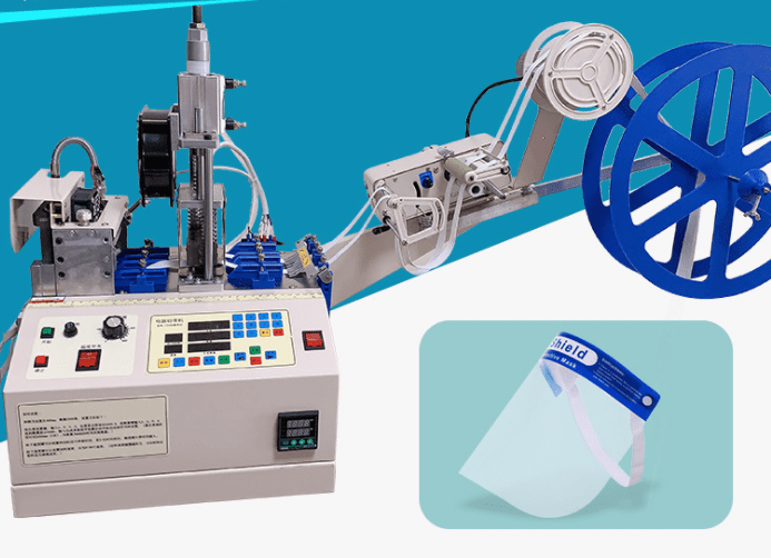 Automatic tape cutting machine, used for face shield production