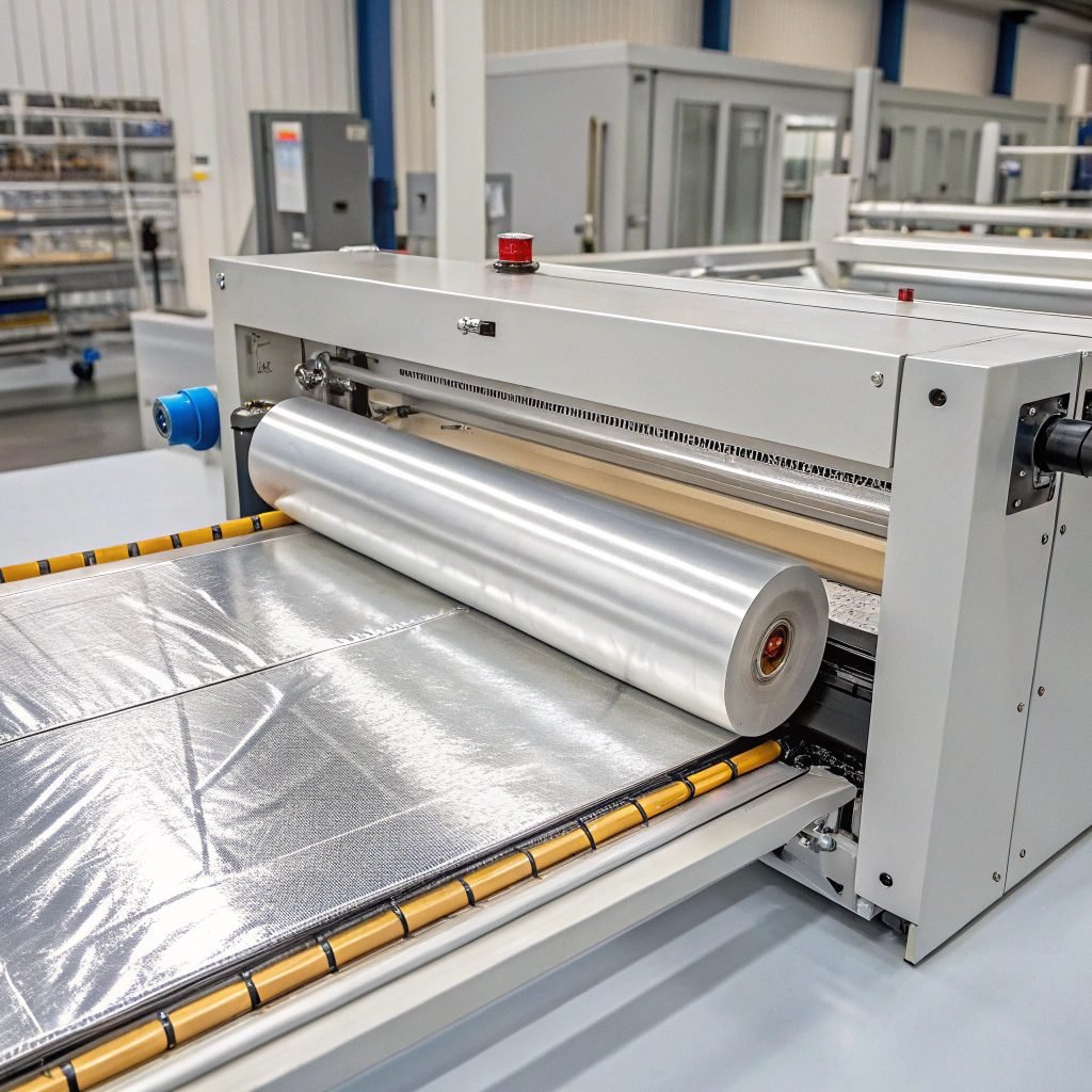 Reflective foil roll laminating insulation sheet