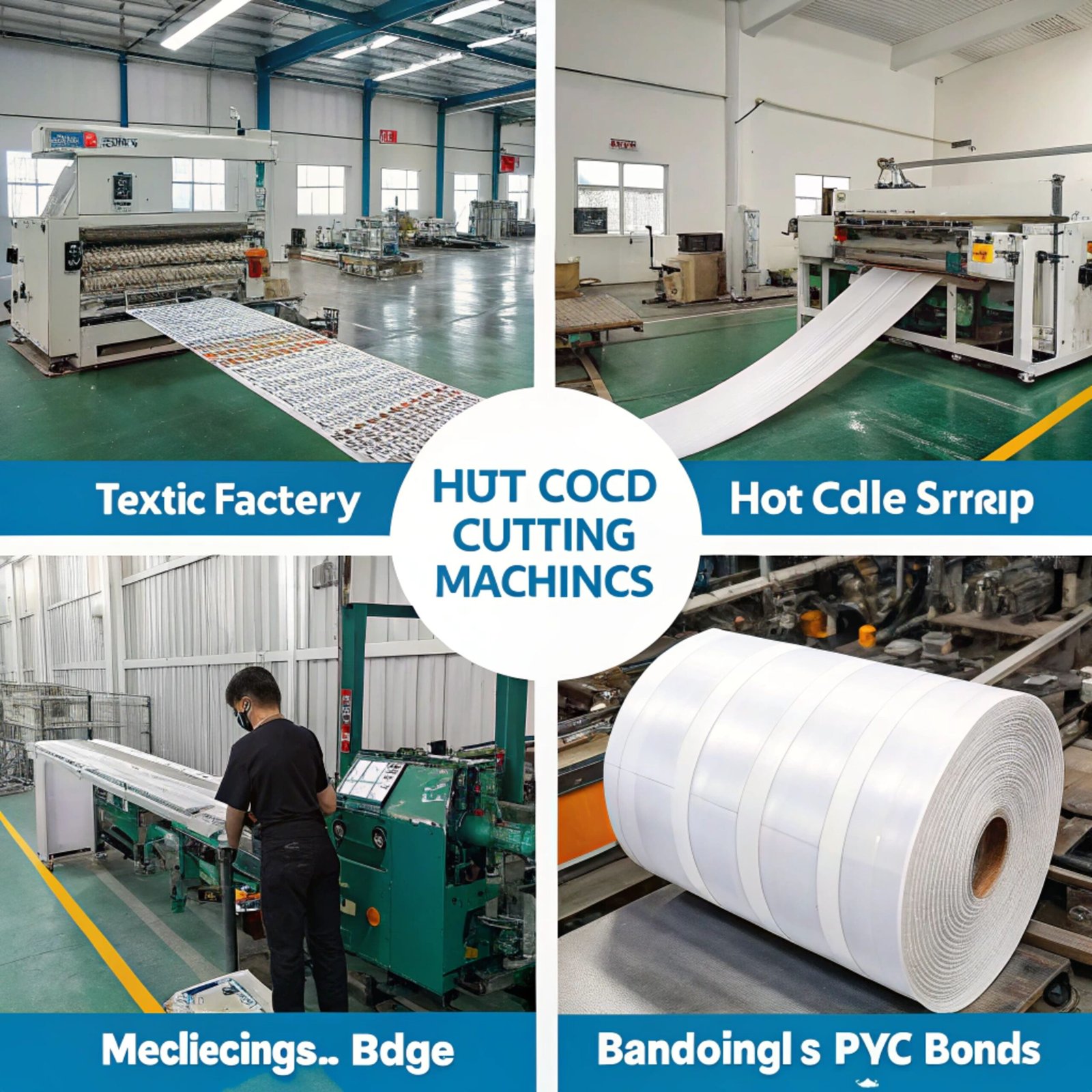 Various hot code cutting machines in factory