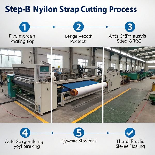 Nylon strap cutting process steps visual