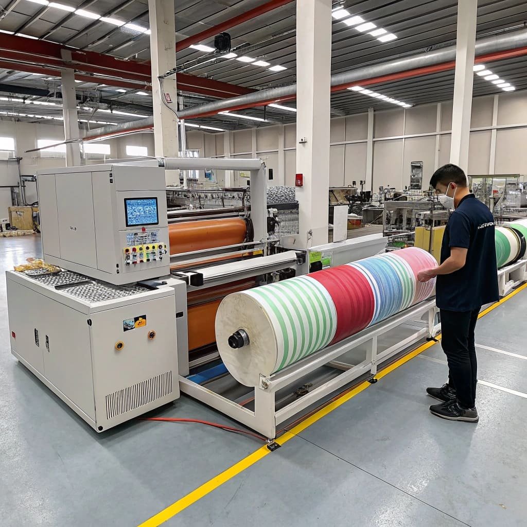 Smart factory Velcro cutting station with real-time monitoring and auto-error feedback