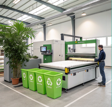Alt Text1 Eco friendly foam cutting machine with clean workspace and minimal waste