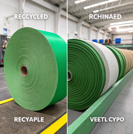 Alt Text3 Recycled Velcro materials and machinery used in sustainable textile manufacturing