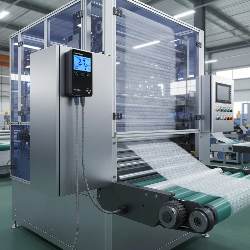 Technical factory scene with advanced machinery in operation