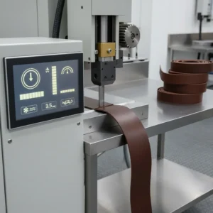 Digital control panel operating a machine in an industrial setting
